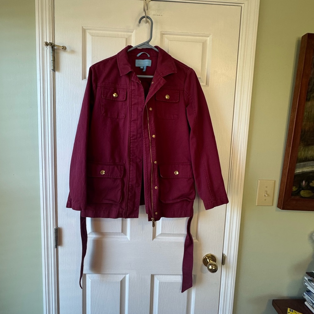 DRAPER JAMES Berry Fall Transitional Twill Field Jacket with Tie Belt - Picture 7 of 16